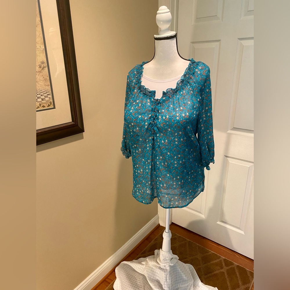 Semi-sheer floral versatility top - perfect for summer!